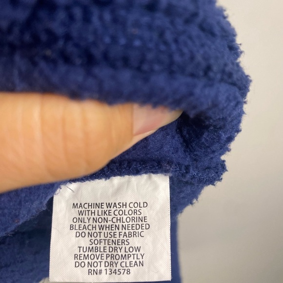 Women's Vineyard Vines Blue Pull Over Quarter Zip Cozy Sweatshirt Size Large - Picture 13 of 14